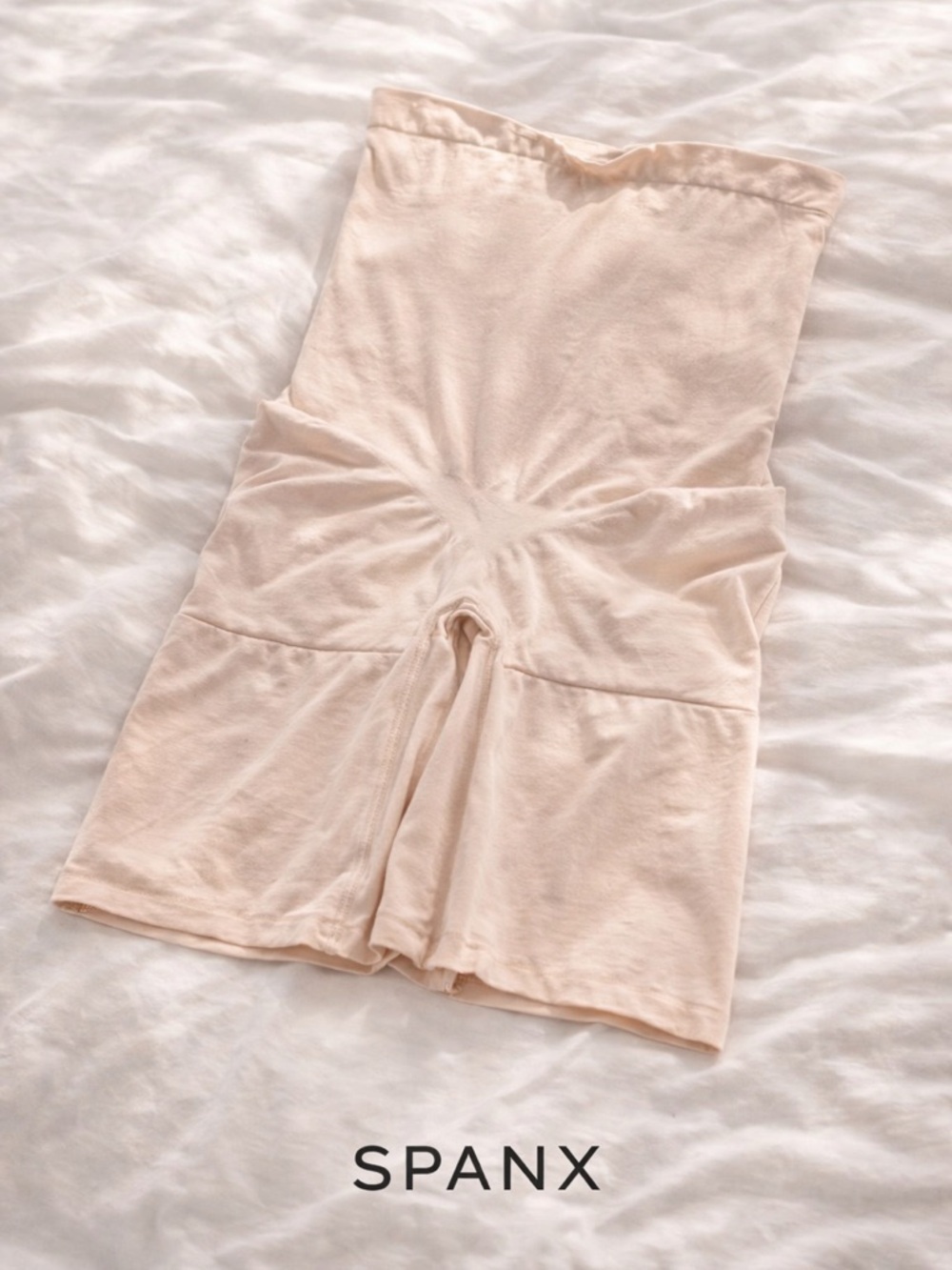 SPANX High Waisted Shapewear Bodysuit 2X Nude Seamless Tummy Control Open Bust